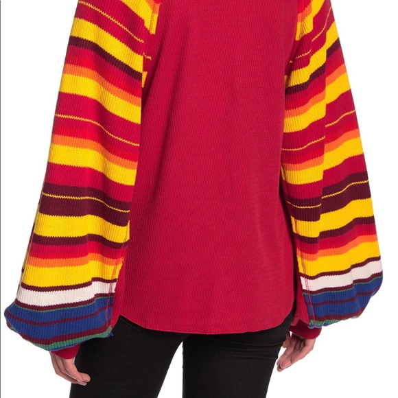 Free People Tops - Free People Rainbow Dream Batwing Sleeve